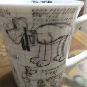 Disney Sketch Book Diagram Pluto Mug